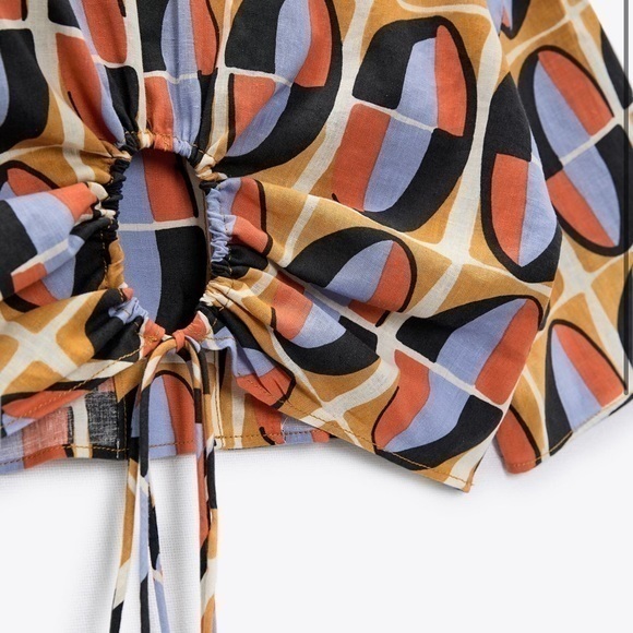 Zara NWT print crop top - Picture 5 of 8